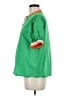 Unbranded Color Block Green Short Sleeve Blouse Size M (estimated) - photo 5