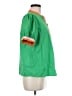 Unbranded Color Block Green Short Sleeve Blouse Size M (estimated) - photo 4