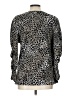 MULTIPLES Animal Print Silver Long Sleeve Top Size L - photo 2