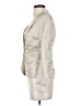Burberry Metallic Ivory Tan Ruched Seams Blazer Size 4 - photo 5