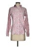 Chaps Floral Red Long Sleeve Blouse Size S - photo 1