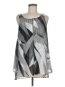 DressBarn 100% Polyester Black Silver Sleeveless Blouse Size M - photo 1