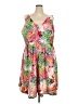 City Chic Tropical Pink Casual Dress Size 24 Plus (XXL) - photo 1