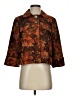 Laura Studio 100% Polyester Print Brown Coat Size 4 - photo 1