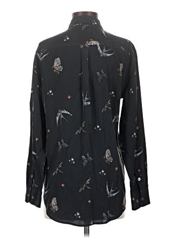 Equipment Long Sleeve Silk Top (view 2)