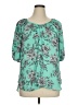 Counterparts 100% Polyester Teal 3/4 Sleeve Blouse Size XL - photo 1