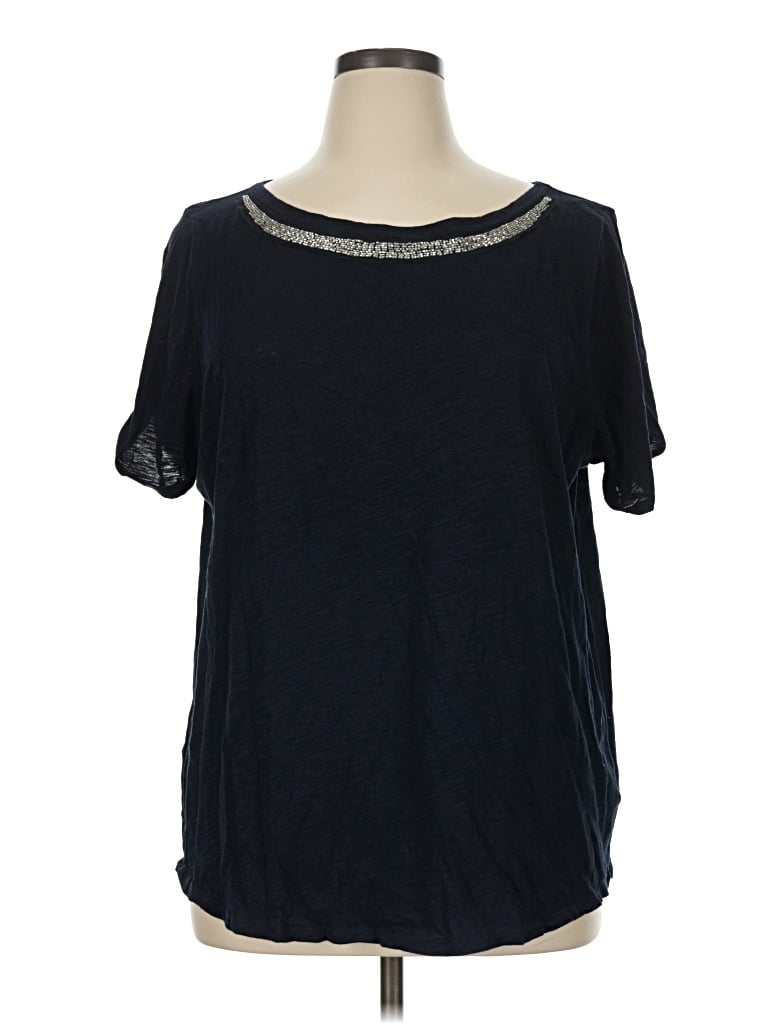 Pre-owned Jcpenney Short Sleeve T-shirt In Blue