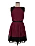 ASOS 100% Polyester Color Block Burgundy Cocktail Dress Size 6 - photo 1