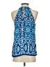 Lucy & Laurel 100% Polyester Blue Tank Top Size S - photo 2