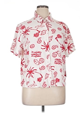 Angel Kiss Short Sleeve Button-Down Shirt (view 1)