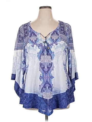 One World 3/4 Sleeve Blouse (view 1)
