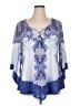 One World Blue 3/4 Sleeve Blouse Size 1X - photo 1