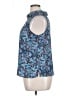 Talbots 100% Polyester Paisley Blue Sleeveless Blouse Size 16 Petite - photo 5
