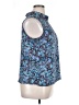 Talbots 100% Polyester Paisley Blue Sleeveless Blouse Size 16 Petite - photo 4