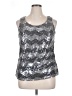 Coldwater Creek 100% Polyester Silver Sleeveless Top Size 16 - photo 1