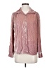 Maven West Metallic Pink Long Sleeve Blouse Size XS - photo 1
