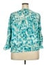 MICHAEL Michael Kors 100% Polyester Teal 3/4 Sleeve Blouse Size 2X - photo 2