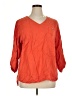 Soft Surroundings Orange 3/4 Sleeve Blouse Size XL - photo 1