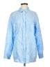 Gap 100% Linen Blue Long Sleeve Button-Down Shirt Size S - photo 1