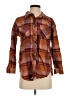 Maurices 100% Cotton Plaid Brown 3/4 Sleeve Button-Down Shirt Size S - photo 1
