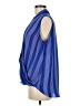 Pleione 100% Polyester Blue Sleeveless Blouse Size M - photo 5