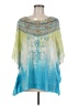Reba Teal 3/4 Sleeve Blouse Size M - photo 1