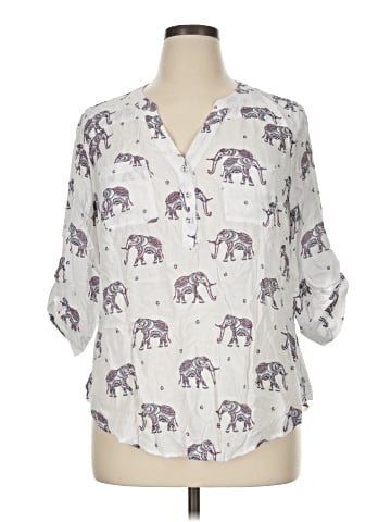 Torrid 3/4 Sleeve Blouse (view 1)