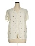 41Hawthorn 100% Polyester Ivory Short Sleeve Blouse Size XL - photo 1
