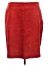 Express 100% Nylon Solid Red Casual Skirt Size 13 - 14 - photo 1