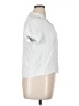 Japna 100% Rayon Stripes White Short Sleeve Blouse Size XL - photo 4