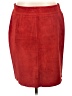 Express 100% Nylon Solid Red Casual Skirt Size 13 - 14 - photo 2