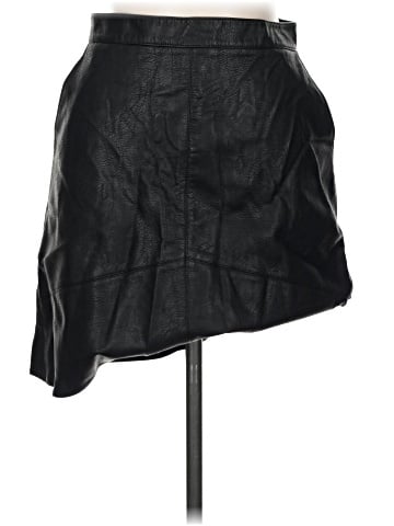 Zara Basic Faux Leather Skirt (view 1)