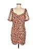 JOA 100% Polyester Animal Print Orange Casual Dress Size L - photo 1