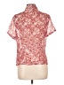 Christopher & Banks Paisley Red Short Sleeve Blouse Size L - photo 2