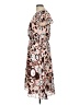 Ann Taylor LOFT 100% Polyester Print Brown Cocktail Dress Size L - photo 5