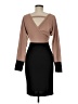 Shein Color Block Brown Cocktail Dress Size 6 - photo 2