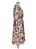 Ann Taylor LOFT 100% Polyester Print Brown Cocktail Dress Size L - photo 4