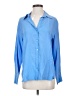 MNG 100% Lyocell Blue Long Sleeve Blouse Size 2 - photo 1