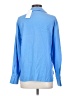 MNG 100% Lyocell Blue Long Sleeve Blouse Size 2 - photo 2