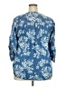 Torrid 100% Tencel Blue 3/4 Sleeve Blouse Size 2X Plus (2) - photo 2