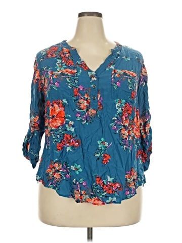 Torrid 3/4 Sleeve Blouse (view 1)