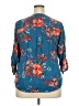 Torrid 100% Rayon Teal 3/4 Sleeve Blouse Size 2X Plus (2) - photo 2