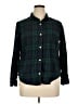 Old Navy 100% Cotton Plaid Green Long Sleeve Button-Down Shirt Size XL - photo 1