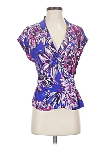 Trina Turk Short Sleeve Silk Top (view 1)