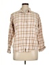 Old Navy 100% Cotton Plaid Tan Long Sleeve Button-Down Shirt Size XL - photo 1