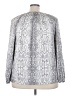 Lane Bryant 100% Polyester Animal Print Silver Long Sleeve Blouse Size 22 - 24 Plus - photo 2