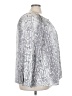 Lane Bryant 100% Polyester Animal Print Silver Long Sleeve Blouse Size 22 - 24 Plus - photo 4