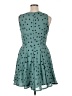 Maison Jules 100% Polyester Polka Dots Teal Cocktail Dress Size XL - photo 2