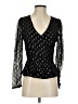 Caballero Polka Dots Black Long Sleeve Blouse Size XS - photo 1