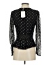 Caballero Polka Dots Black Long Sleeve Blouse Size XS - photo 2
